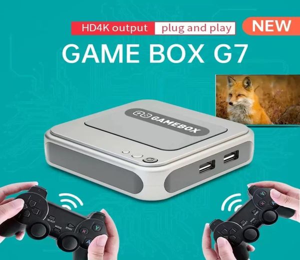 Game Box G7 Nostalgic Host Wireless Controller wireless 24G Video Game Console Super Console X S905G Chip 50 simulatore Children039s GI9836707