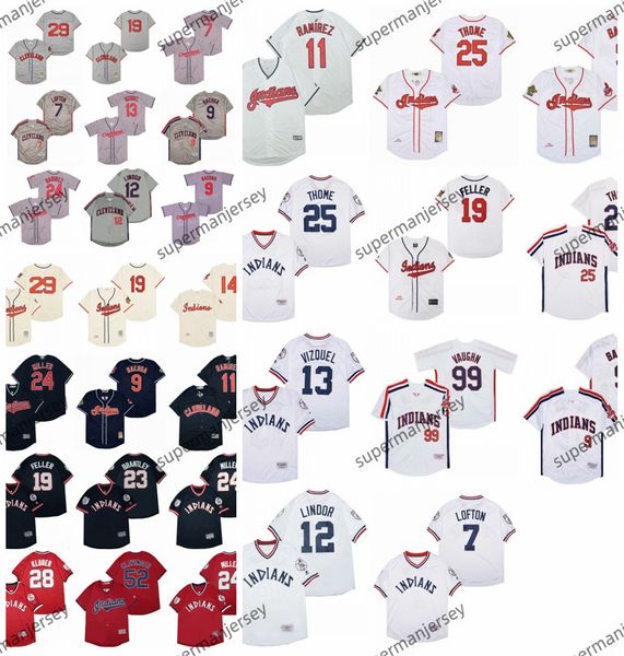 Ricky Vaughn Jose Manny Ramirez World Series Indians Baseball Jersey Jim Thome Kenny Lofton Omar Vizquel Albert Belle Mays Hayes Pedro Cerrano Roger Dimensione