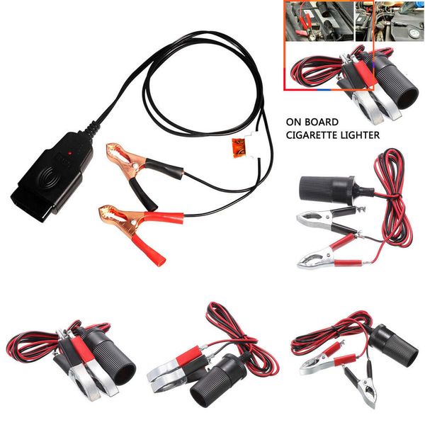 2024 12 volt Terminale batteria Clip-on Cigar Cigar Accendi più leggera Adattatore Adattatore Carcava Carcaggio per campeggio