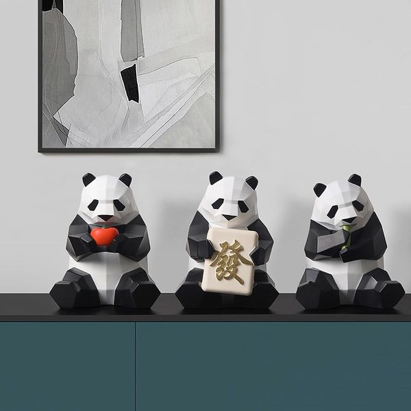 Creativo delizioso panda decorativo ufficio decorativo desktop soggiorno mobile per vino portico decorazione per la casa dono di apertura della fortuna