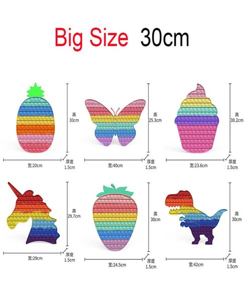 Giocattolo di grandi dimensioni arcobaleno unicorno dinosauro ananas farfalla gelato alla fragola gigante Toy7262736