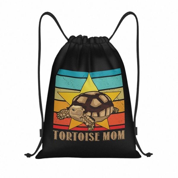 Tortoise Mom Vintage Sulcata Tortoise Reptile Love Shinkstring Bags Сумка для спортзала горячий легкий D4TW#