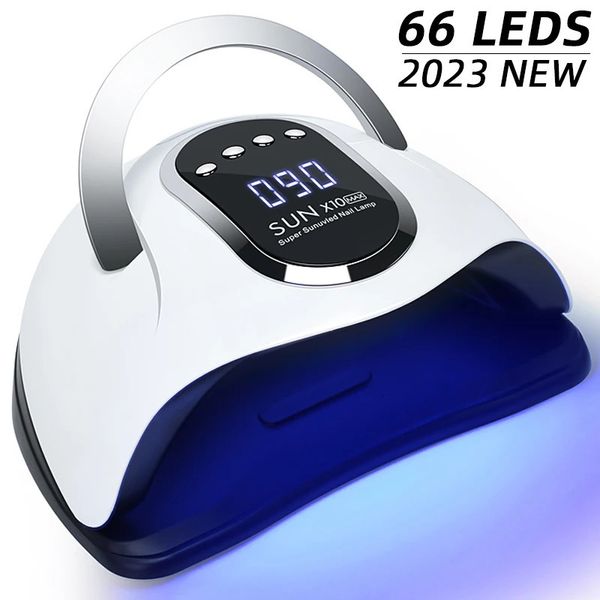 Sun X10 Max UV LED LED PERIFICAÇÃO PARA RÁPIDO DO GELO DE GELO DE GELO DE GELO 66LEDS Home Use Lamp Ice com sensor automático para Manicure Salon 240416