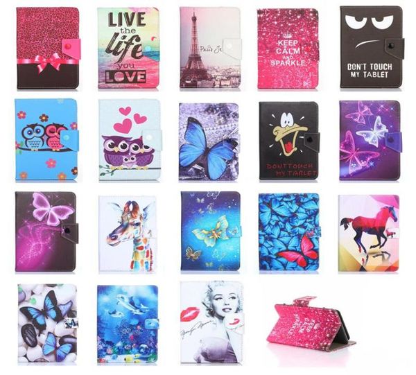 Design universale Cartoon regolabile Flip PU Case di pelle per 7 785 97 10 101 Custodia da 102 pollici PC Mid2380987