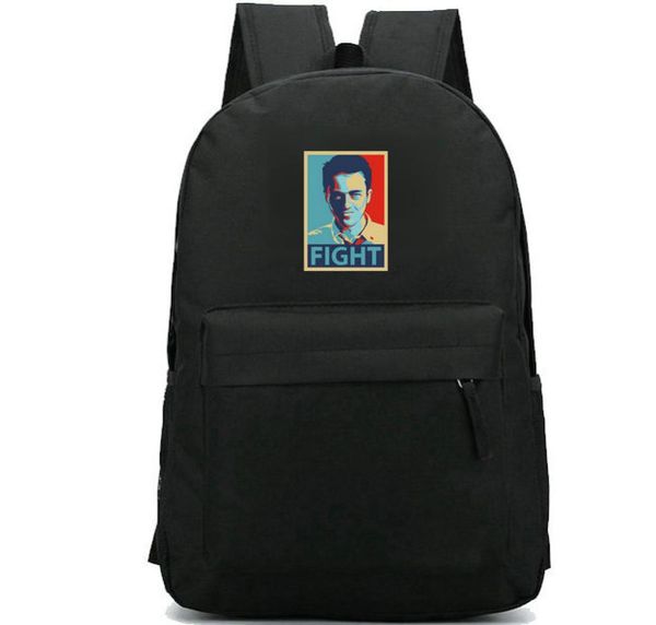 Fight Club Sırt Çantası Edward Norton Day Pack Dünya Popüler Okul Çantası Film Packsack Leisure Rucksack Spor Schoolbag Outdoor DayPack9939267