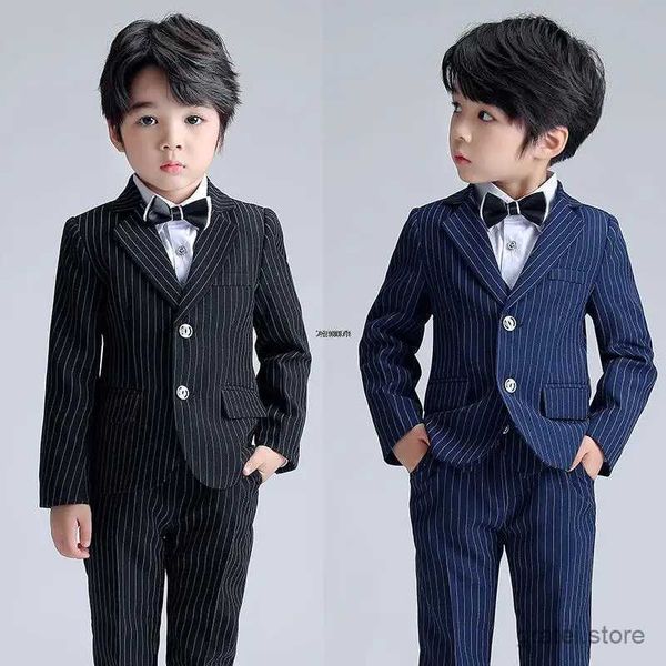 Anzüge Kinder Jacke Weste Hosen Bowtie Hochzeitskleid Frühling Sommer Jungen formelle Fotografie Anzug Teenager Anzug Kinder Abschlusskostüm