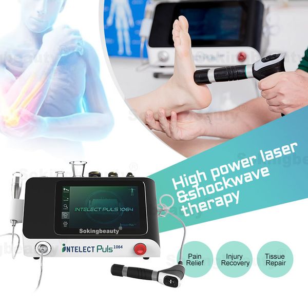 Terapia laser ad alta potenza da 1064 Nm 10bar ESWT Shockwave Therapy ED Trattamento del dolore Massaggio corpore