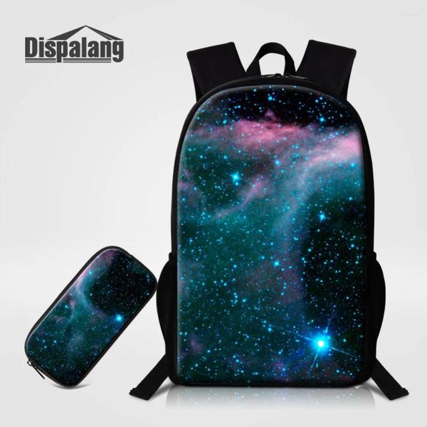 Рюкзак Displang Oxford School Sacks с карандашной сумкой Galaxy Star для мужчин Женщины Кейс Детские книга Дети Школа сумки