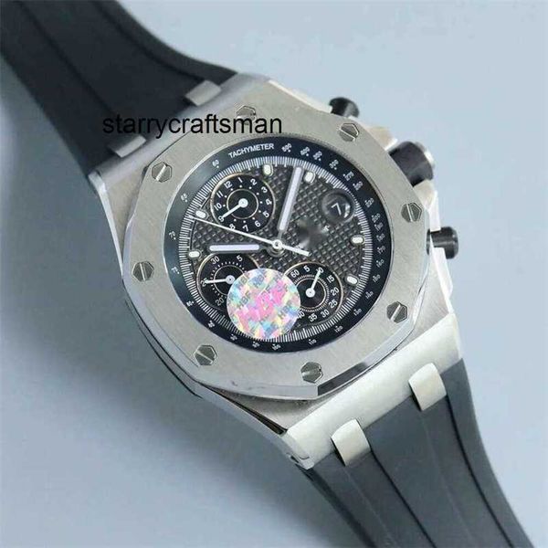 Designer orologi Guarda APS costosi Offshore Royal Chronograph Menwatch automatico SuperColen Cal.3126 Cingcio di gomma Montre VXAQ