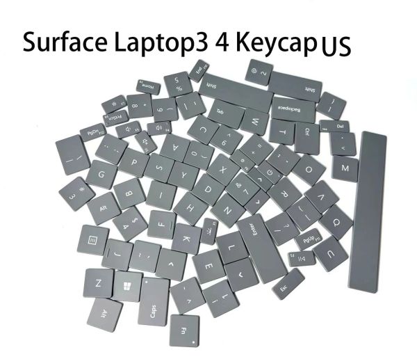 Tastaturen Original für Oberflächenlaptop3 4 Keycap -Tastaturkappe 1866 1867 1873 1951 1958 1979 Set der Schlüsselkaps 13,5 Zoll 15 Zoll Silber US