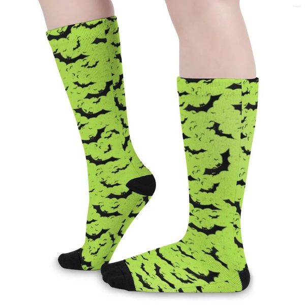 Frauen Socken Schwarze Fledermäuse Print Herbst Halloween Gothic Strümpfe Lustige Mädchen Qualität maßgeschneiderter Outdoor Sport Anti Sweat