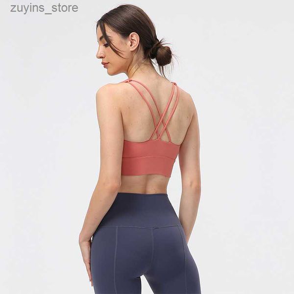 Женские танки Camis Sports Bra Thin Belt Grand одежда Женщины -нижнее бег с фитнесом. Повседневные тренировки спортивные майки L49