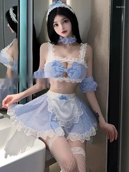İş elbiseleri Kore tarzı sevimli kız seksi kareli giyim rol oynuyor JK üniforma Set Kıyafetleri Kadınlar Modeli Giysiler 4J6a