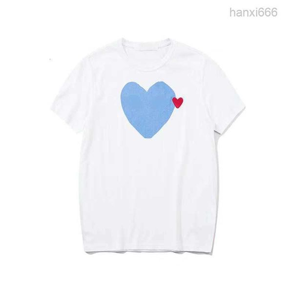 Jogar camisetas olhos brancos Big Red Peach Heart Printe