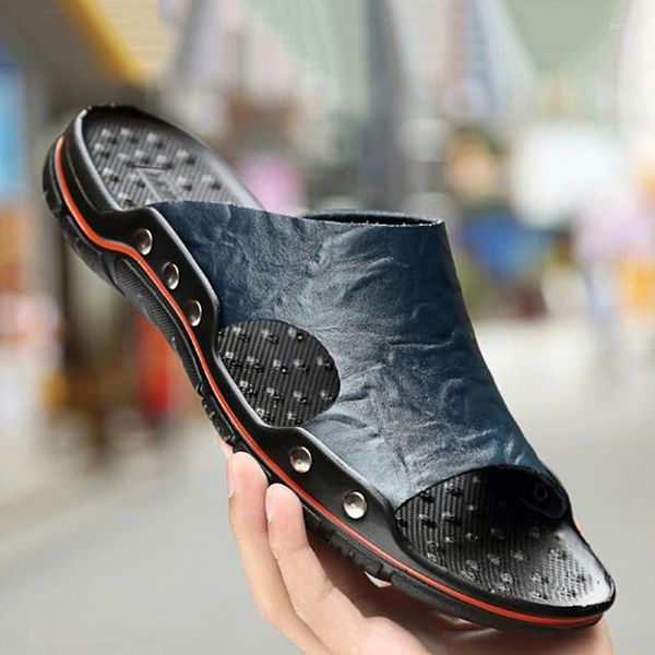 Sandali per uomini estivi pantofole piattaforma da uomo piattaforma da spiaggia per le infradito casual infradito alla moda per grandi dimensioni 48 calzado hombr