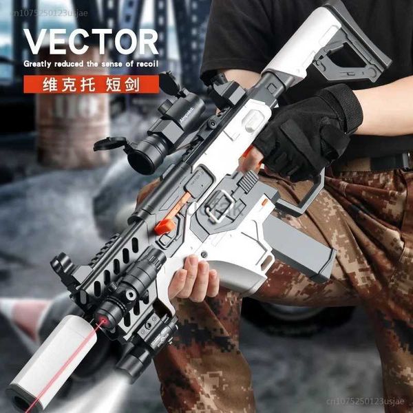 Gun Toys 2024 Novo Childrens Electric Repetir Repetir Moble Gun Gun Outdoor CS Game Equipment Submachine Gun Modelo Boys Toy Presente 240416