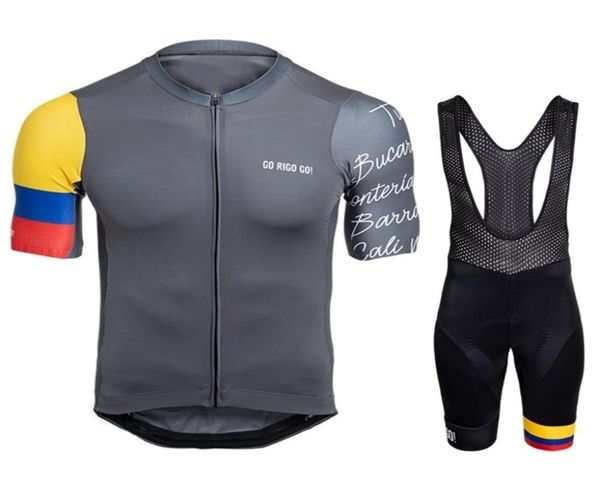 Go Rigo Go Columbia Männer Radfahren Jersey Team Bike Shirts Sommer Kurzarm Kleidungszyklen Shorts Sets Ciclismo Maillot 2206271163578