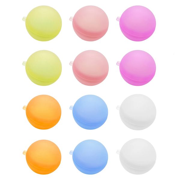 12 -pcs Soft Garten wiederverwendbarer Teenager Wasserballon leicht zu tragen hell Silikon schnell Füllung für Kids Beach Swimming Pool Party 240403