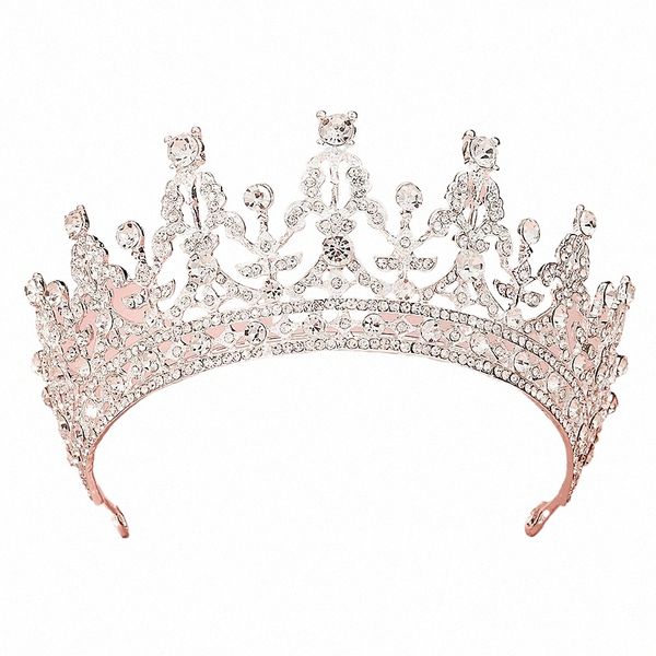 Vendita calda Accorie di matrimonio Bride Rhineste Crystal Crown Tiaras per Queens Cora H9NB#