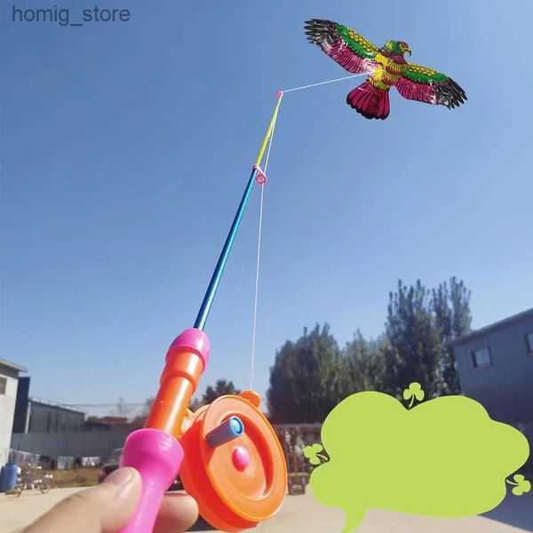 Cartoon Childrens Toolkit Mini Plastic Toy Toolkit+40cm Handbrake Fishing Rod ao ar livre Toy Childrens Presente Y240416