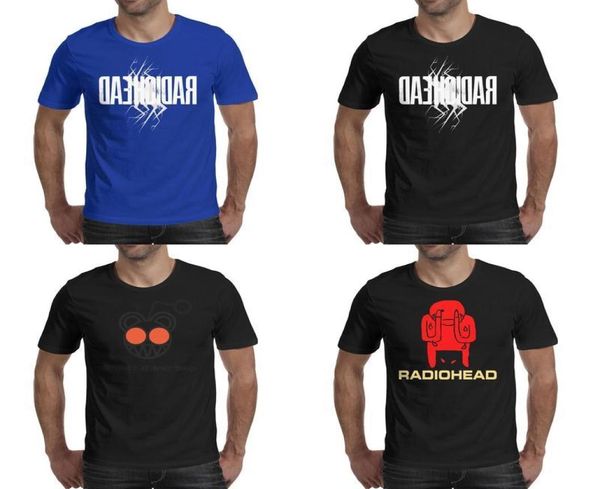 Moda Erkek Baskı Radiohead Amnesiac Yeni Albümler T Shirt Black Funny Rain Girişler Kentsel Art Rock Kid A Radiohead geriye doğru log6318221