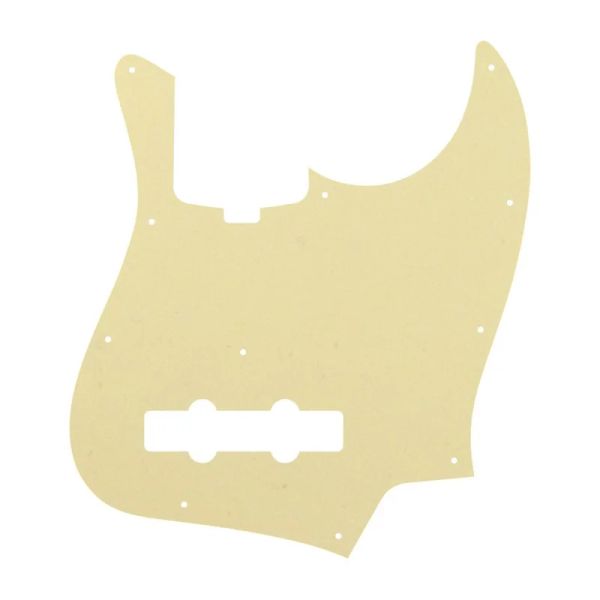 Peças de guitarra de guitarra para o Japão Sadowsky Metro UV70 Jazz Bass Guitar Pickguard Scratch Plate, 3ply Cream Yellow