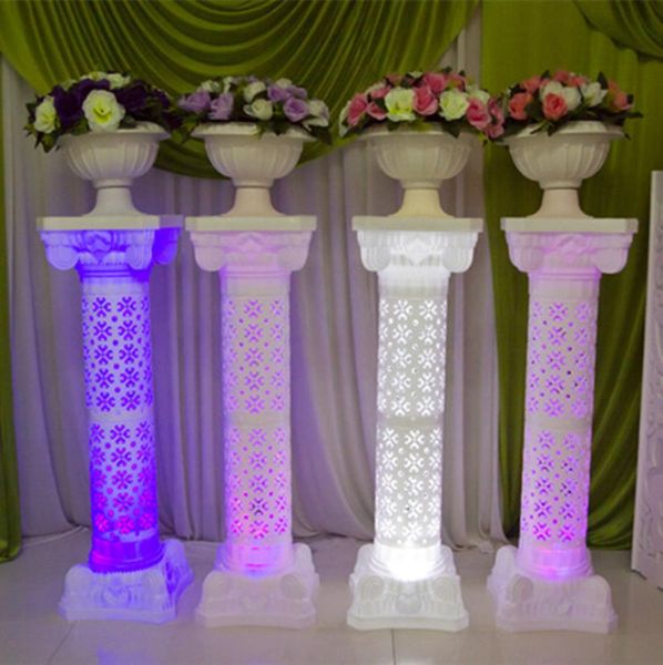 Design vuoto wedding luminoso colonna romano colonna a led pilastro bianco rosso viola blu disponibile per forniture per decorazioni per feste3352584