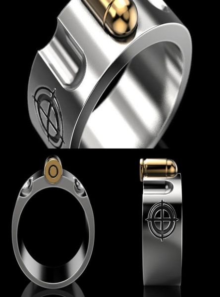 Ring Self Defense Armi di difesa personale Uomini donne Sopravvivenza Strumento di sicurezza dell'anello di dito dell'anello Titanium Steel P2204418850