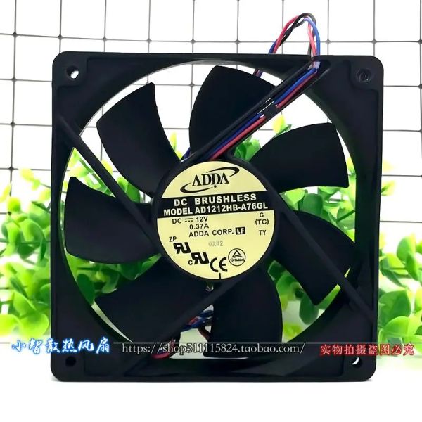 Охлаждение Новый оригинал 12025 12см 12 В 0,37a AD1212HBA76GL 3WIRE GALE GLOUM COLUDE FAN