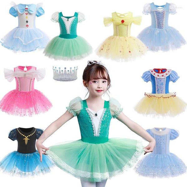 Abiti da ragazza Christmas Girls Lace Flower Princess Ballet Dress Hall Abito da ballo Cosplay Cosplay Stage Performance Party Pratica costumi