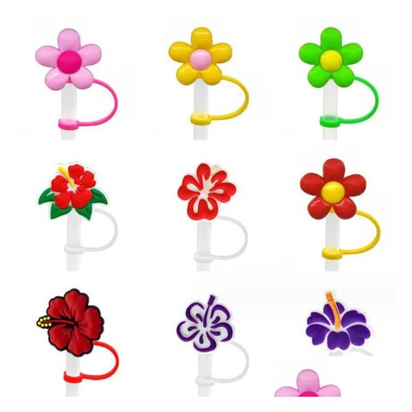 Dripção de falhas Flores Estilos STS TOPPERS ER CAP COLORFS PVC ST Protecção Bainha Plugue de pó para lados de 7-8mm Diretor Drop Drop Home OTWVN