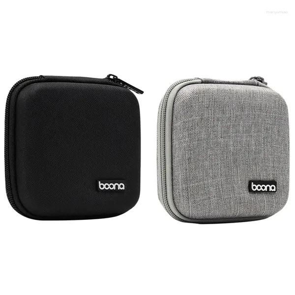 Bolsas de armazenamento Boona 2pcs Bacha de viagem multifuncional para air/pro Power Bank Data Cable Carregador de cabine Black Grey