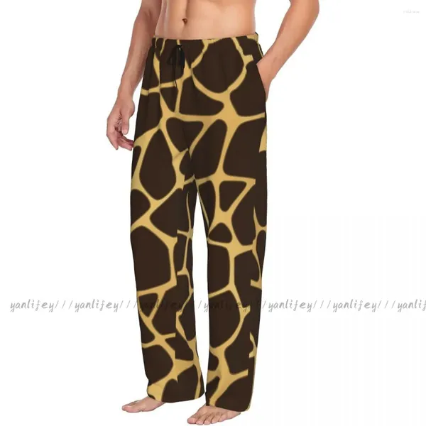 MENINO DOMENHO DO SLUCHE MONS PAJAMA CASUAL LONG LONGA PANTELA ELÁSTICA PARTILHO ELÁSTICA PADRÃO DE GIRAFFE CELO CHOVE HOME