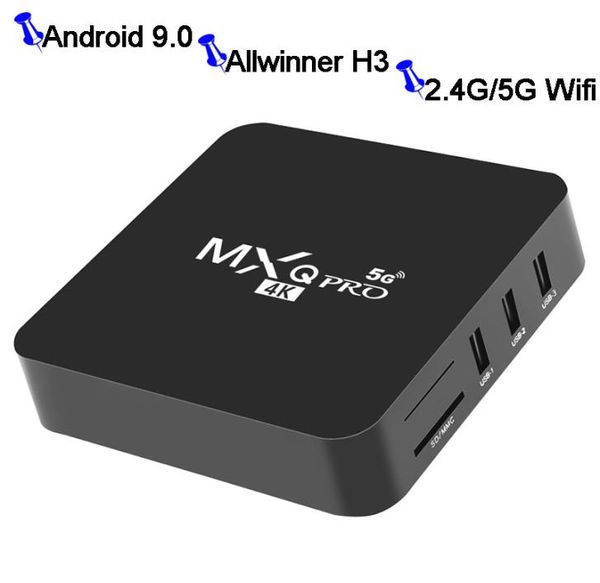 Android TV Box 1GB 8GB MXQ PRO ALLWINNER H3 N BETA Build Quad Core 100m LAN 24G 5G Banda dupla Wi -Fi 4K VP9 HDR101992083