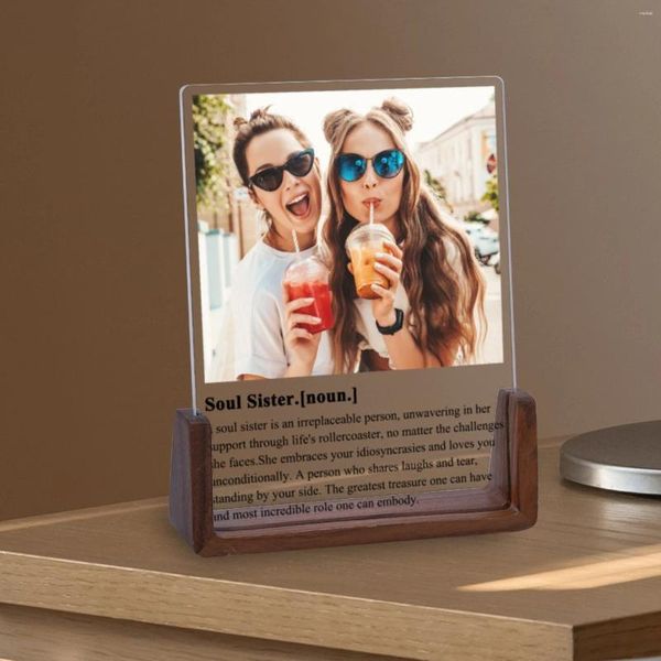 Rahmen personalisierte Seelenschwester Definition Po Frame Freundesgeburtstagsgeschenk für Freund, dh Office Desktop Display Keepsake