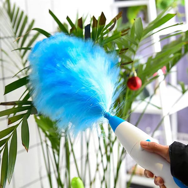 1pc 180 ° Electric Feather Duster для жалюзи и мебели домашний помощник с 4 батареями AA, не включенными 240415