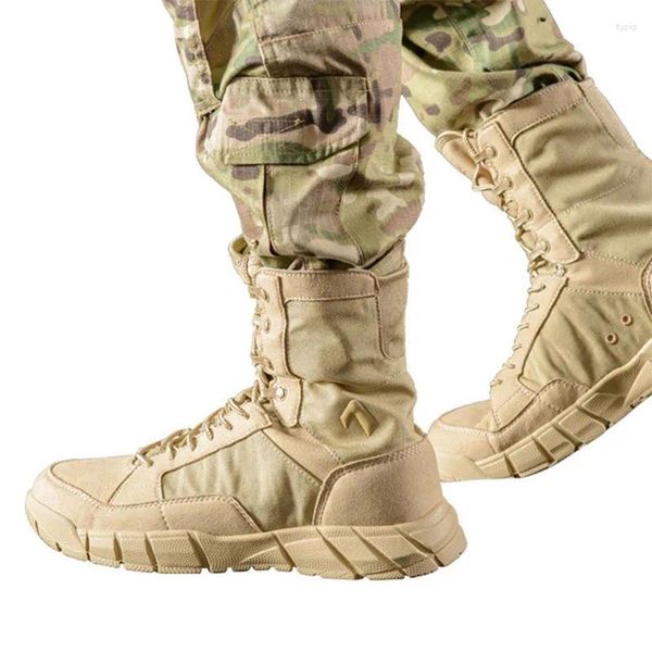 Fitnessschuhe Männer Outdoor Militärtaktische Kampfstiefel atmungsaktiv nicht rutschfeiner Kletterwandertraining Ultraleicher Armee