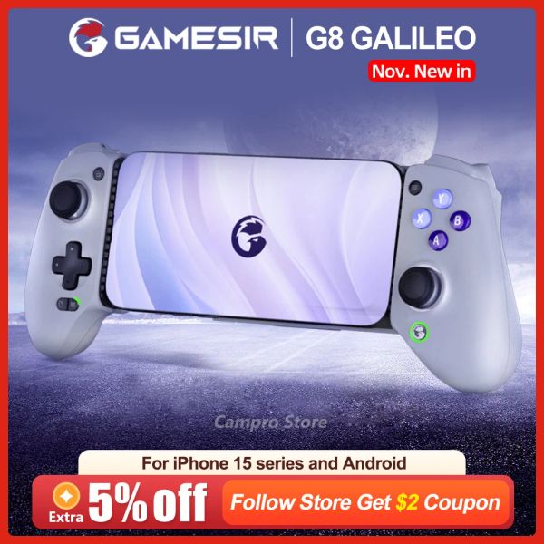 Mice Gamesir G8 Galileu tipo C Gamepad Controlador de celular com Hall Effect Stick para iPhone 15 Android PS Remote Play Cloud Game