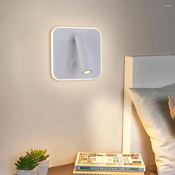 Lâmpada de parede Luzes de estilo europeu Luzes LED internos modernos elable bastão decoração Usb Reading Bedroom Bedside