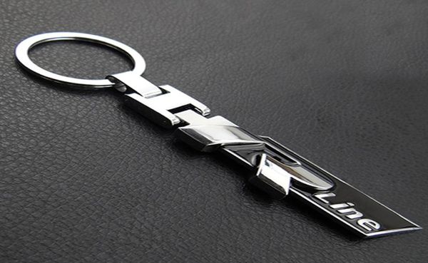 NEUES LUGOY METAL Keyring Keychain Car Logo R Line Rline Fit für VW Polo Golf Jetta Passat CC R32 R36 Key Ring Car Styling6486722