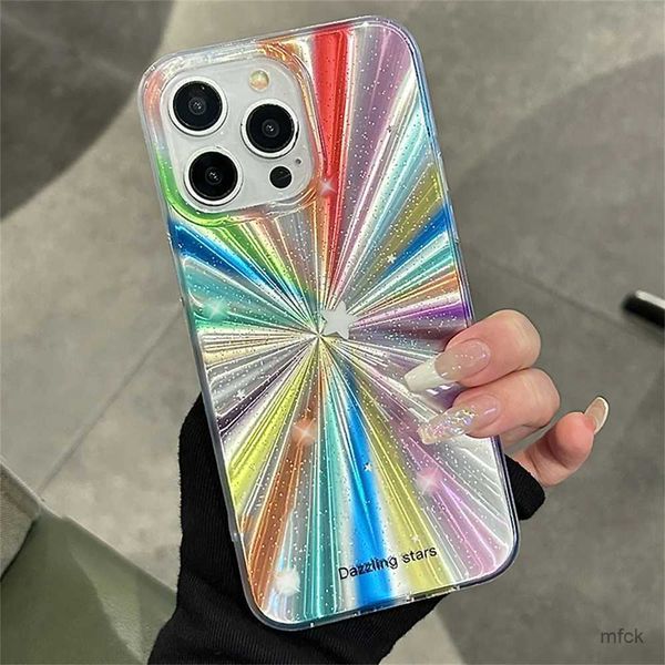 Case di cellulare Custodia per telefono colorato gradiente di lusso per telefono 15 14 13 12 Pro Max 11 Ins Regalo posteriori del paraurti Aofroto