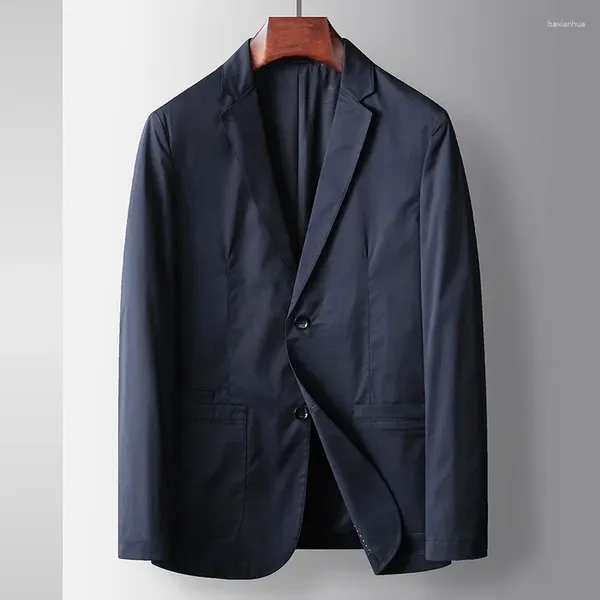 Herrenanzüge Frühling Casual Business Office Wear Anzug Jacke Übergröße Mann Button Up Blue Blazer Plus Größe Oberbekleidung Dünner Mantel M-3xl