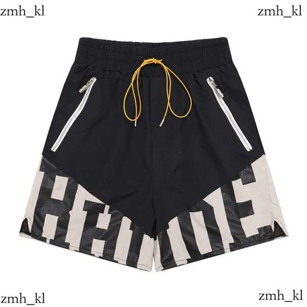 Rhude Shorts Men Brand Desinger Short Fashion Sport Pants Men Womens Leather Shorts Us Size S-XL Hip Hop High Street 349