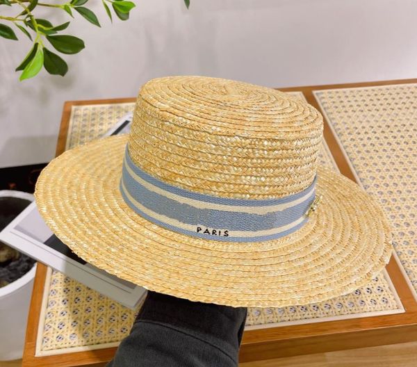 Designer Strohschaufel Hut Sommer Häkelhüte Luxus Designer Flat Fisherman Sun Hats Beach Beanies Caps Mode Strickkappen Panama