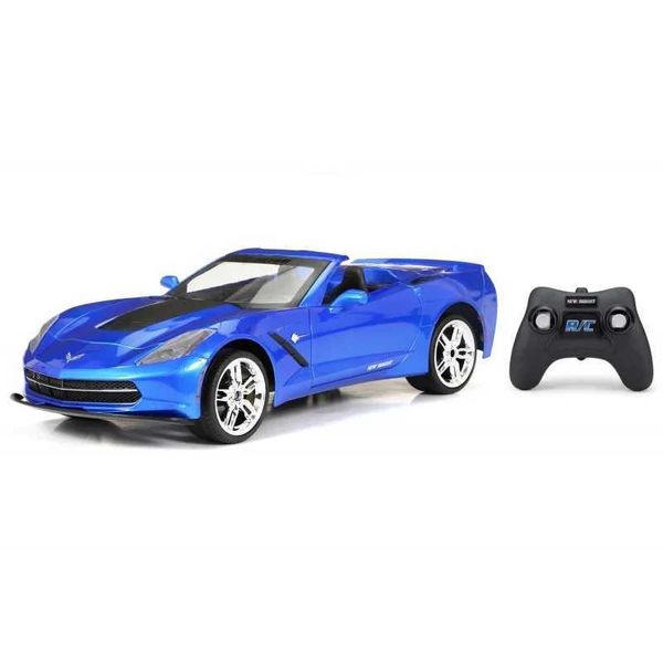 Diecast Model Cars Совершенно новый (1 8) Corvette Battery Radio Control Sports Car 60816u Blue J240417