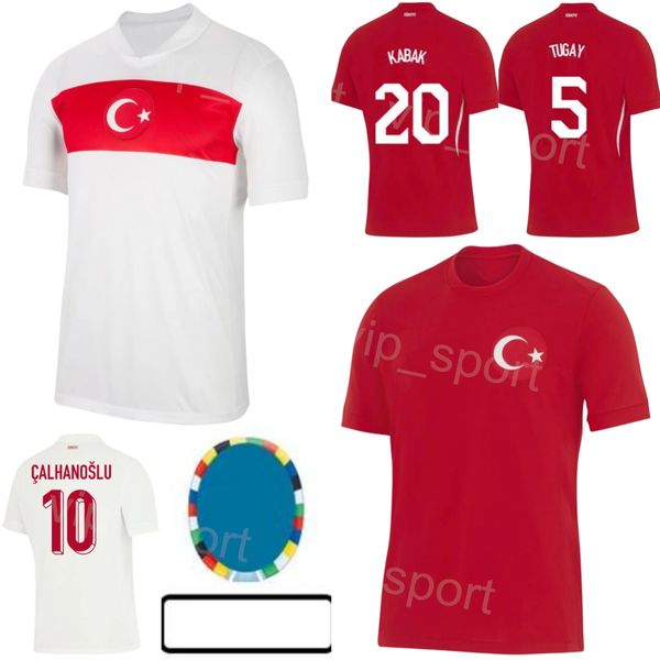 Jersey da Turquia de futebol nacional Man 24-25 Copa da Euro Calhanoglu Yildiz Muldur Guler Akgun Yuksek Kokcu Demiral Soyuncu sob kits de camisa de futebol de Tugay Kabak