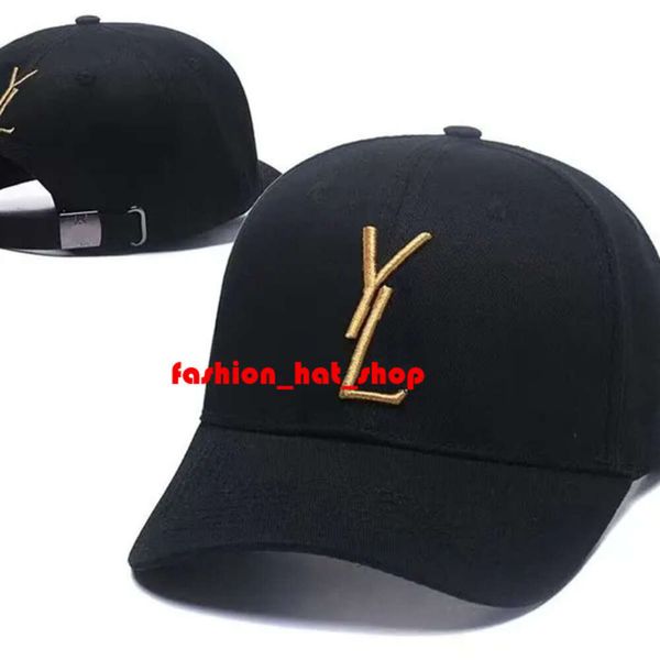 YSL Cap Designer Hat Hat Luxury Casquette Cap Solid Match Style Ball Caps Homem Mulheres Cap boné de Baseball Capact Capt Hat Hat Hat Temperament 3641