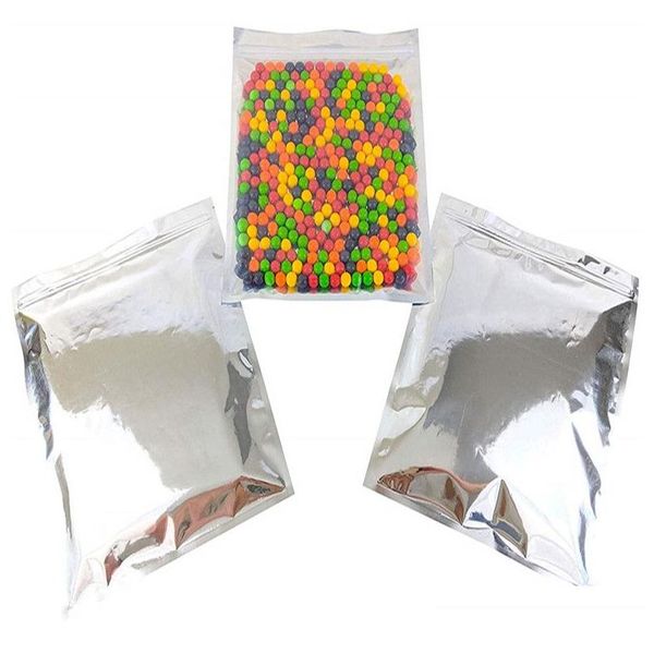 Упаковочные пакеты оптовые пластиковые алюминиевые пакетные пакетные пакетные пакетные сумки, запечатываемая на молнии на молнии, пакет для еды на кофейный чай Упаковка Delive DH1WK