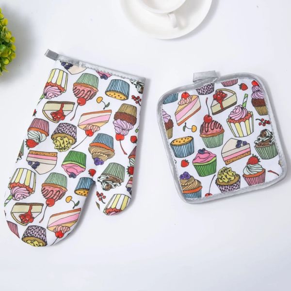 2pcs/set Новые сделки для выпечки для барбекю или кухонной микроволновой перчатки десерт для коврик