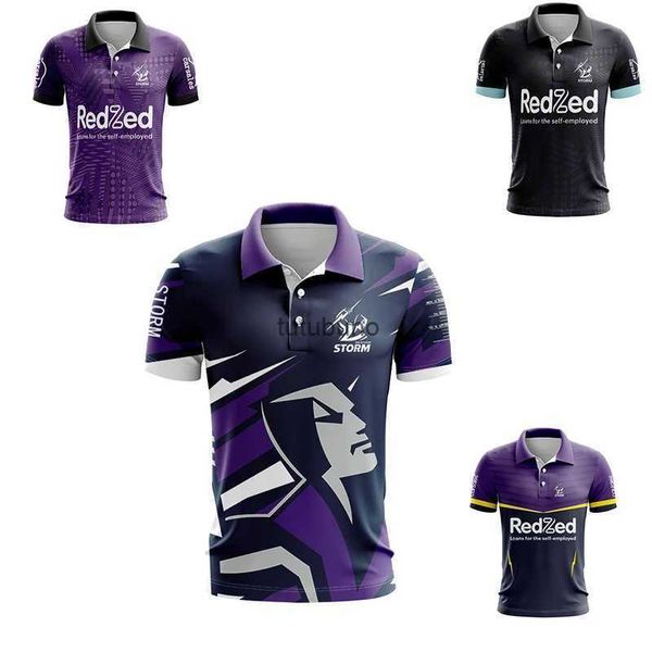 202 Melbourne Storm Home и Mens Mens Training Rugby Jersey Высококачественная рубашка Polo Polo